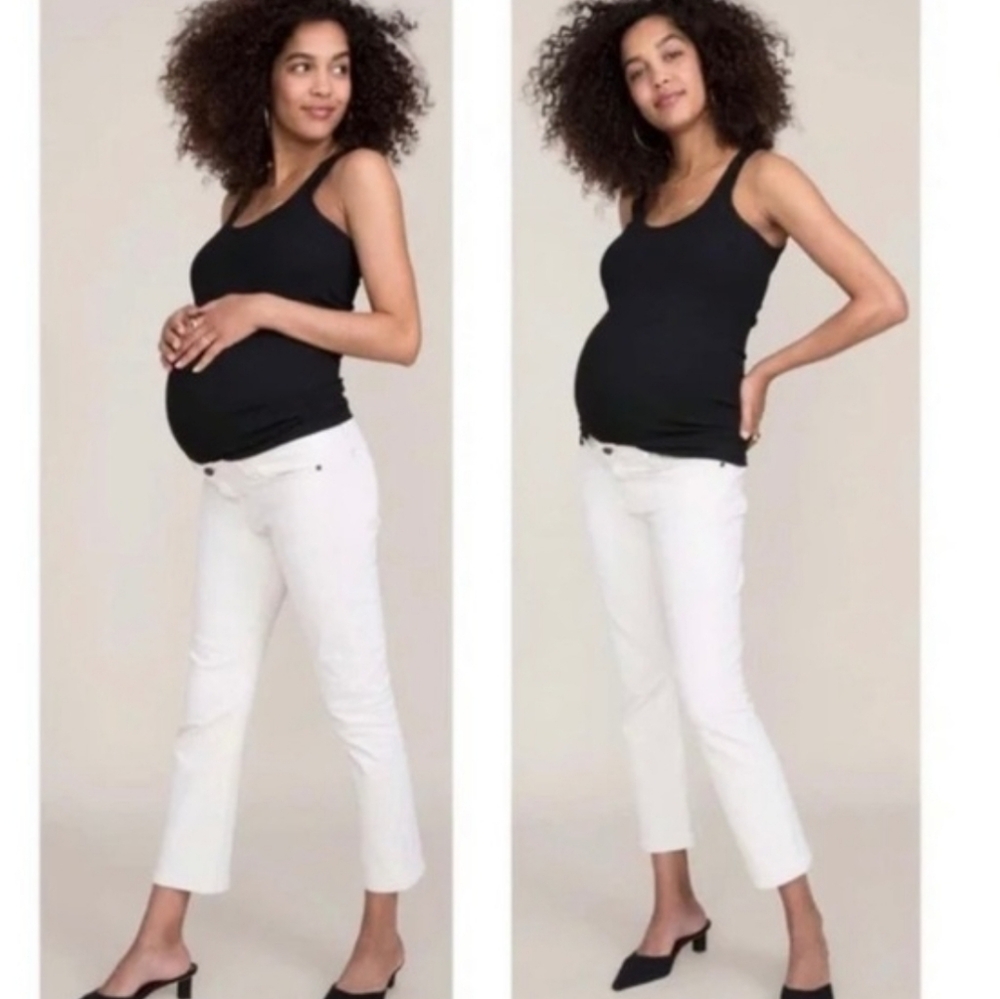 Current Elliot x Hatch Cream Maternity Jeans